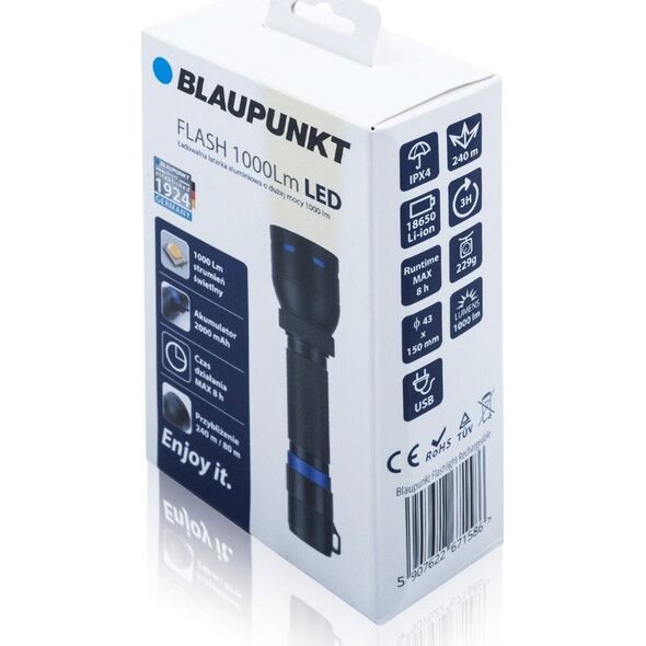 Latarka Blaupunkt Latarka LED Blaupunkt Flash Patrol 1000lm IPX4