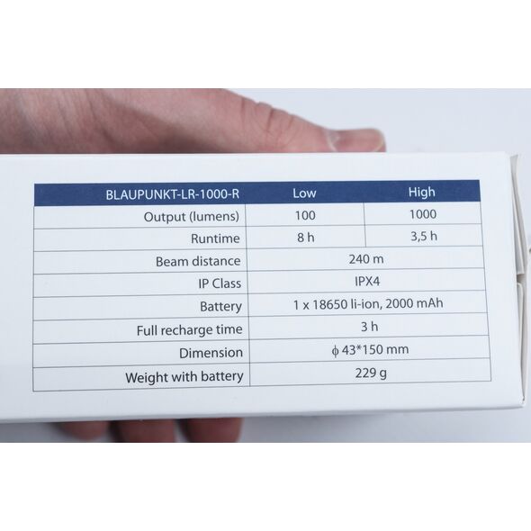 Latarka Blaupunkt Latarka LED Blaupunkt Flash Patrol 1000lm IPX4