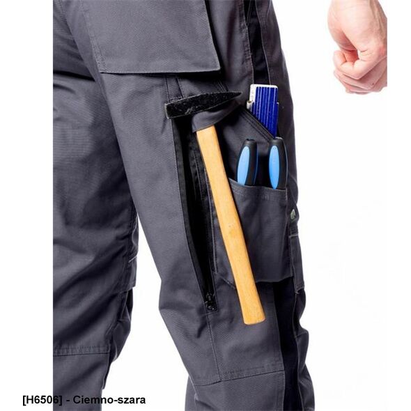 Ardon ARDON URBAN+ - spodnie do pasa 65 % poliester, 35 % bawełna, canvas, ok. 270 g/m Tabiflex - stretch, 11 kieszeni + na - Ciemno 56