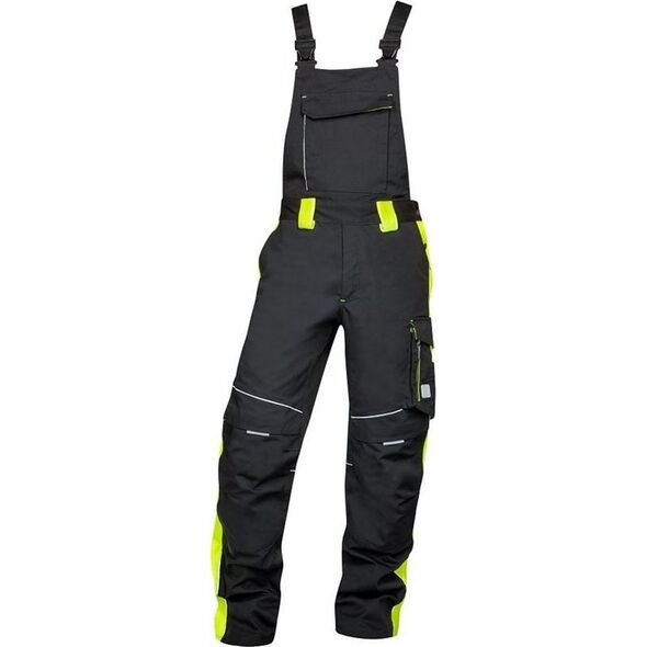 Ardon NEON H6472 - zimowe spodnie ogrodniczki z kieszenią na nakolannki XL