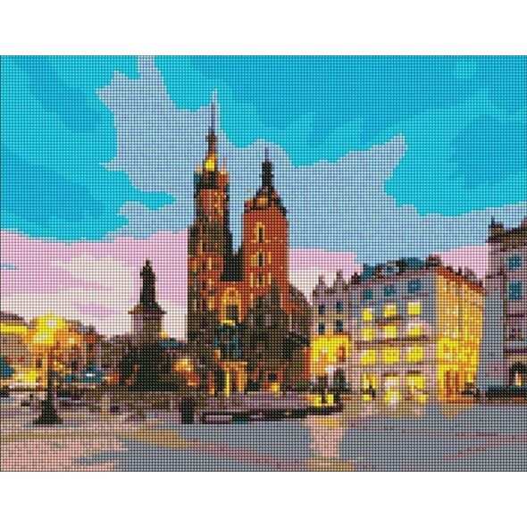 Ideyka Diamentowa mozaika - Kraków wieczorem 40x50cm