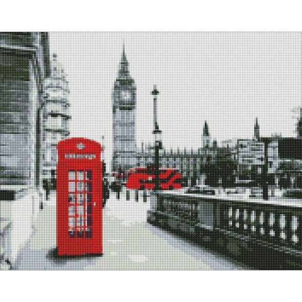 Ideyka Diamentowa mozaika - Zadzwoń z Londynu 40x50cm