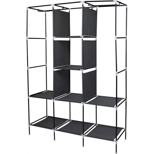 Saska Garden GARDEROBA SZAFA TEKSTYLNA 127X45X172 CM CIEMNOSZARA