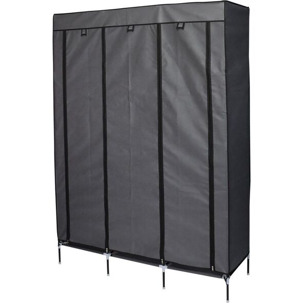 Saska Garden GARDEROBA SZAFA TEKSTYLNA 127X45X172 CM CIEMNOSZARA
