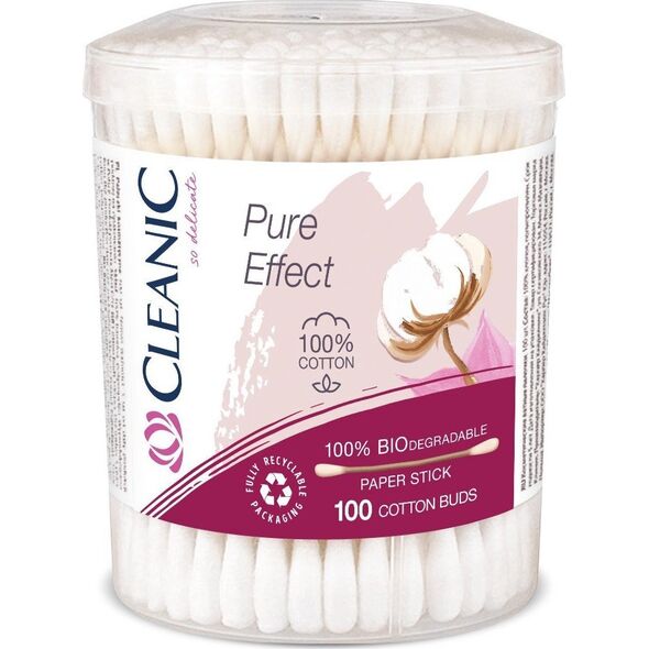 HARPER Cleanic Patyczki higieniczne Pure Effect -100% biodegradowalne 1op.-100szt (pudełko)