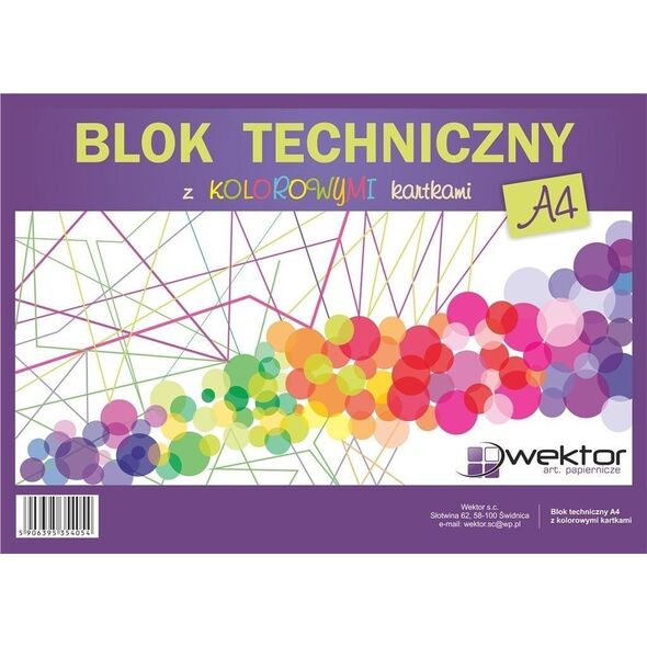 Wektor Blok rysunkowy A4/8K kolorowy (10szt)