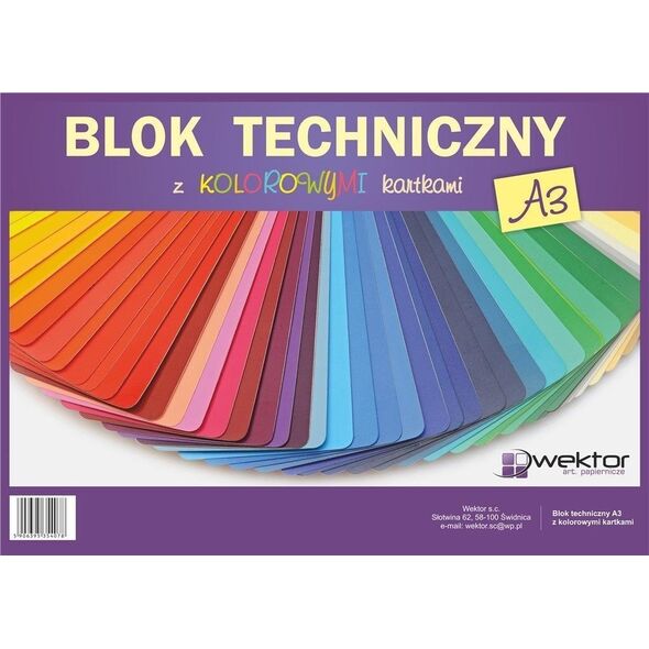Wektor Blok techniczny A3 8k kolorowy