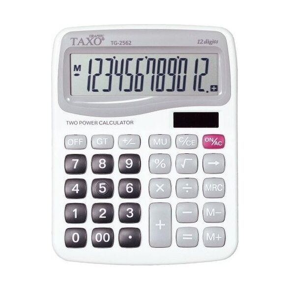 Kalkulator Titanum Kalkulator na biurko TG-2562 biały Taxo Graphic 12-pozycyjny