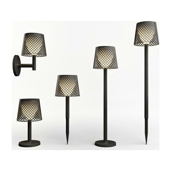New Garden NEW GARDEN lampa ogrodowa GRETA SOLAR NEGRO 5in1 czarna