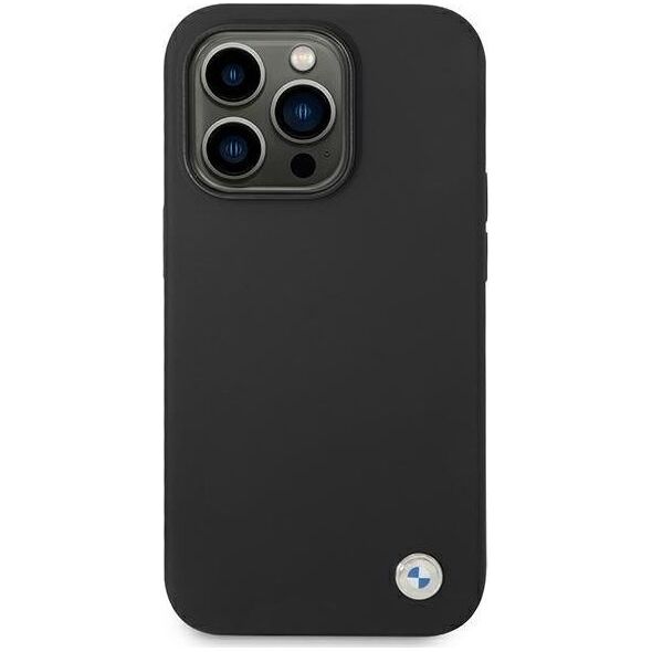BMW Etui BMW BMHCP14LSILBK iPhone 14 Pro 6,1" czarny/black Silicone Metal Logo