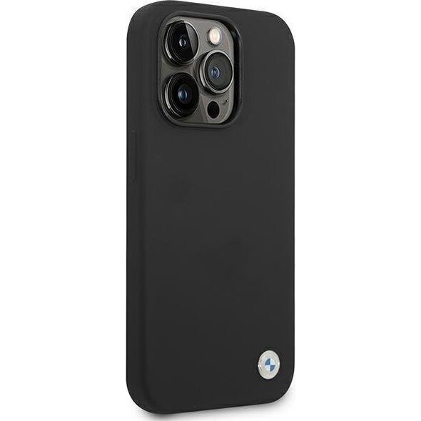 BMW Etui BMW BMHCP14LSILBK iPhone 14 Pro 6,1" czarny/black Silicone Metal Logo