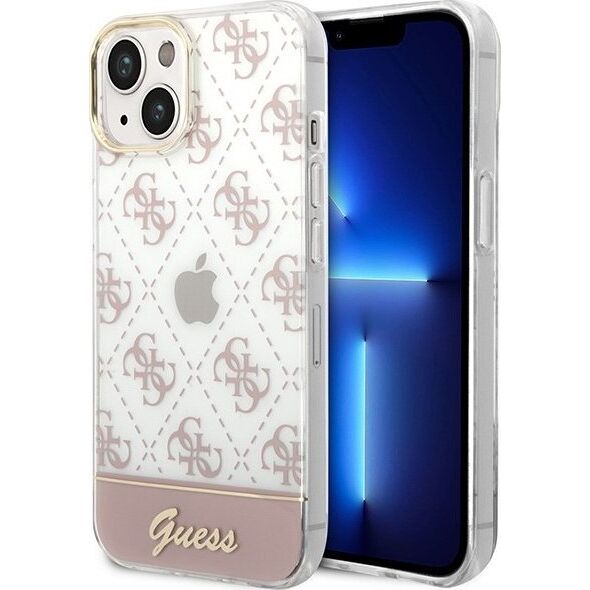 Guess Etui Guess GUHCP14MHG4MHP Apple iPhone 14 Plus różowy/pink hardcase 4G Pattern Script