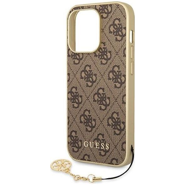 Guess Etui Guess GUHCP14LGF4GBR Apple iPhone 14 Pro brązowy/brown hardcase 4G Charms Collection