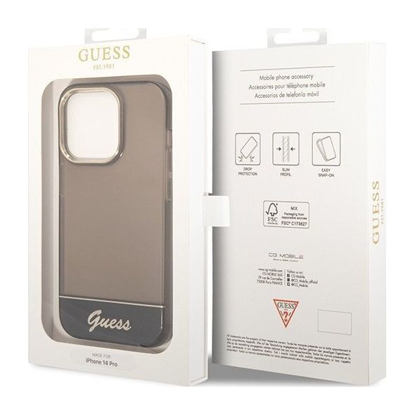 Guess Etui Guess GUHCP14LHGCOK Apple iPhone 14 Pro czarny/black hardcase Translucent