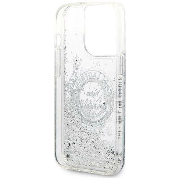 Karl Lagerfeld Etui Karl Lagerfeld KLHCP14LLCRSGRS Apple iPhone 14 Pro srebrny/silver hardcase Liquid Glitter RSG