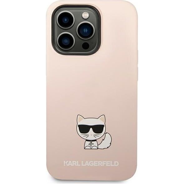 Karl Lagerfeld Etui Karl Lagerfeld KLHCP14LSLCTPI Apple iPhone 14 Pro hardcase jasnoróżowy/light pink Silicone Choupette Body