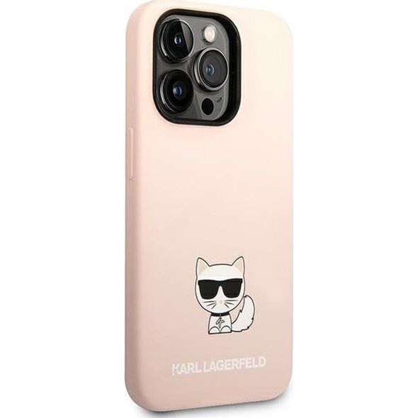 Karl Lagerfeld Etui Karl Lagerfeld KLHCP14LSLCTPI Apple iPhone 14 Pro hardcase jasnoróżowy/light pink Silicone Choupette Body