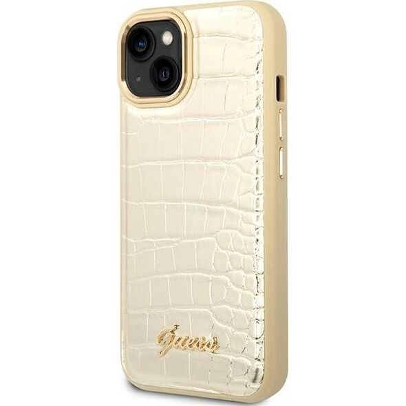 Guess Etui Guess GUHCP14MHGCRHD Apple iPhone 14 Plus złoty/gold hardcase Croco Collection