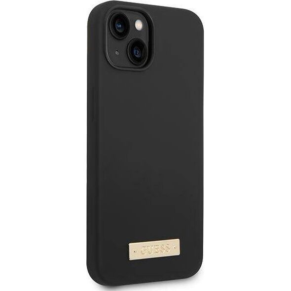 Guess Etui Guess GUHMP14MSBPLK Apple iPhone 14 Plus czarny/black hard case Silicone Logo Plate MagSafe