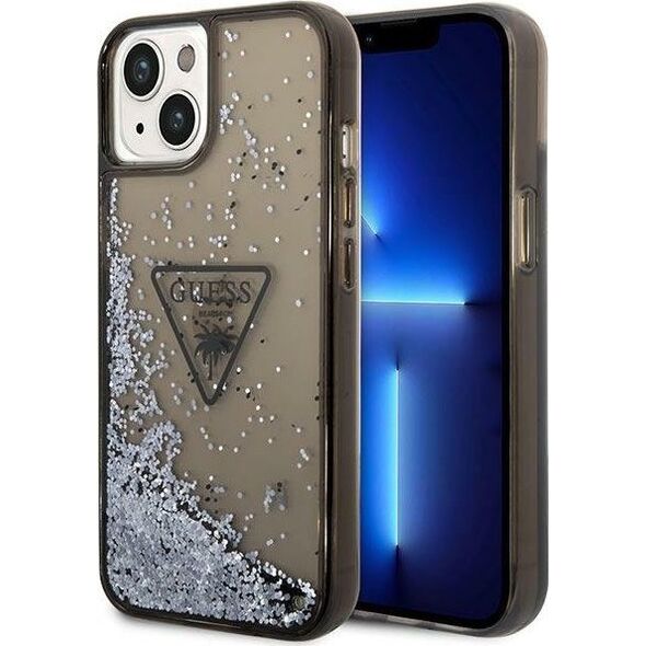 Guess Etui Guess GUHCP14MLFCTPK Apple iPhone 14 Plus czarny/black hardcase Liquid Glitter Palm Collection
