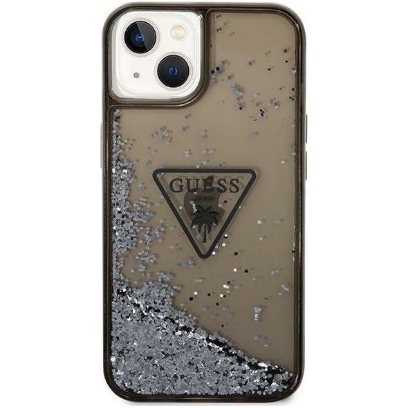 Guess Etui Guess GUHCP14MLFCTPK Apple iPhone 14 Plus czarny/black hardcase Liquid Glitter Palm Collection