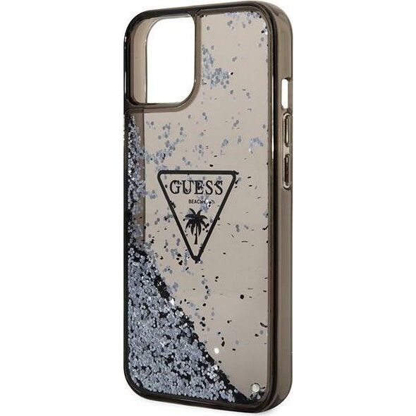 Guess Etui Guess GUHCP14MLFCTPK Apple iPhone 14 Plus czarny/black hardcase Liquid Glitter Palm Collection