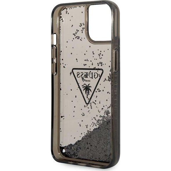 Guess Etui Guess GUHCP14MLFCTPK Apple iPhone 14 Plus czarny/black hardcase Liquid Glitter Palm Collection