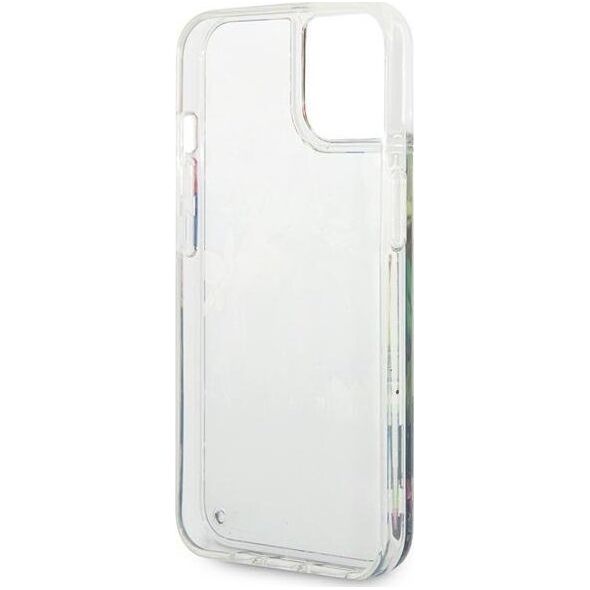 Guess Etui Guess GUHCP14MLFLSB Apple iPhone 14 Plus niebieski/blue hardcase Flower Liquid Glitter
