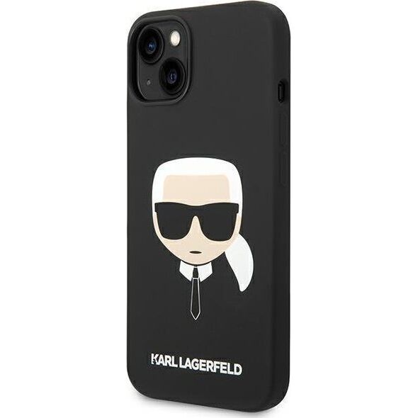 Karl Lagerfeld Etui Karl Lagerfeld KLHCP14MSLKHBK Apple iPhone 14 Plus hardcase czarny/black Silicone Karl`s Head