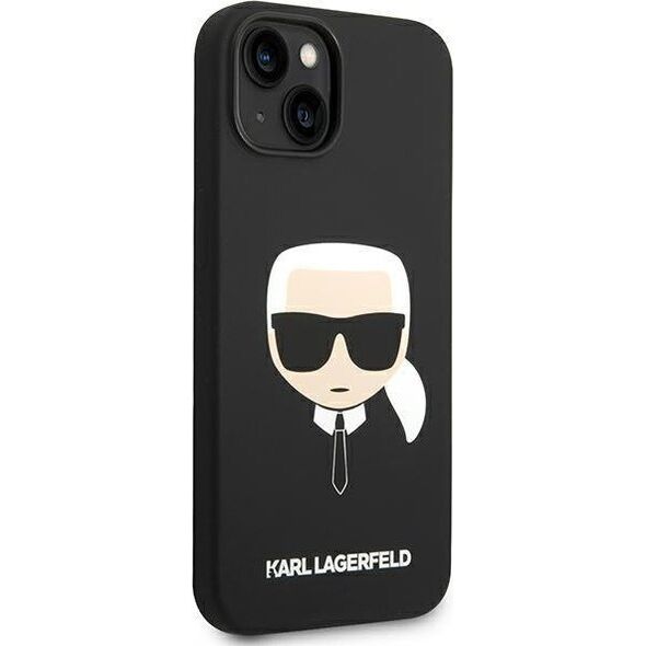 Karl Lagerfeld Etui Karl Lagerfeld KLHCP14MSLKHBK Apple iPhone 14 Plus hardcase czarny/black Silicone Karl`s Head