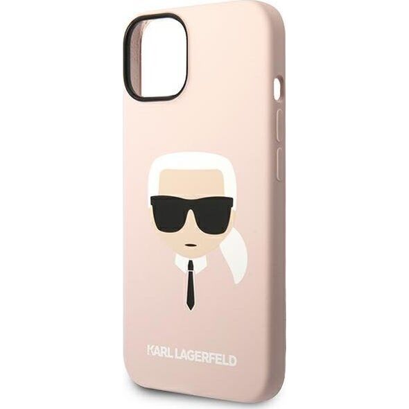 Karl Lagerfeld Etui Karl Lagerfeld KLHMP14MSLKHLP Apple iPhone 14 Plus hardcase jasnoróżowy/light pink Silicone Karl`s Head Magsafe