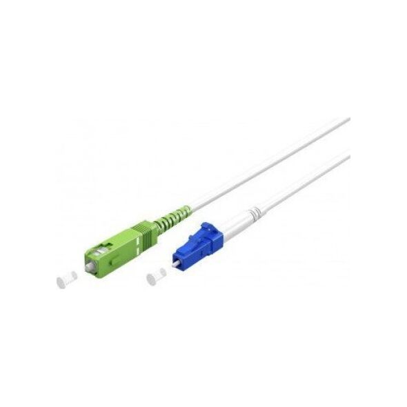 Goobay Kabel światłowodowy (FTTH), Singlemode (OS2) White, biały (Simplex), 20 m - Długość kabla 20 m