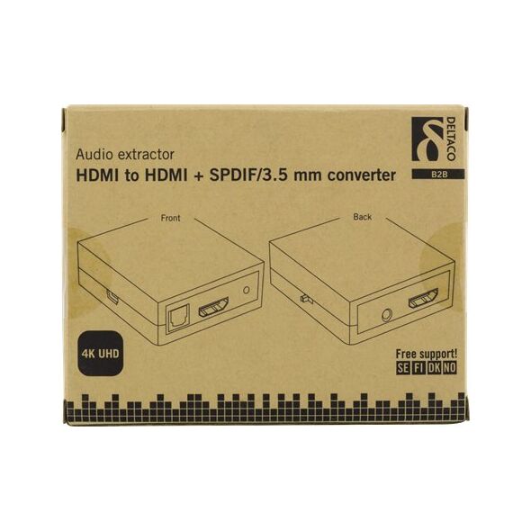 Adapter AV Deltaco Adapteris DELTACO HDMI to HDMI + SPDIF /