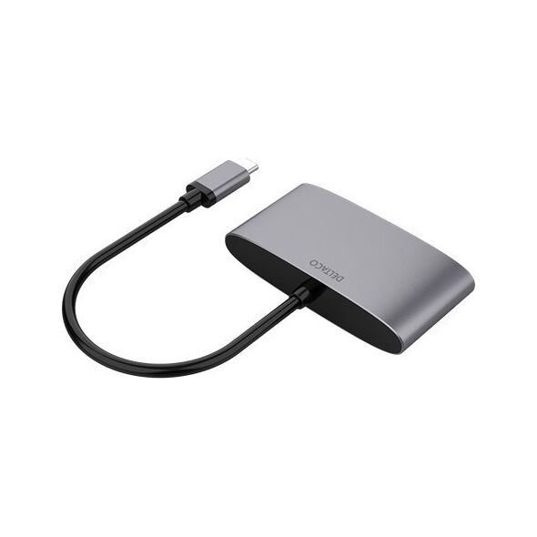 Adapter USB Deltaco Adapter DELTACO USB-C to HDMI and USB-A