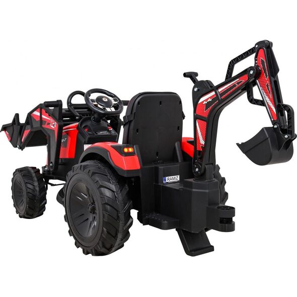 Ramiz Pojazd Traktor Z Przyczepą 720-T Czerwony