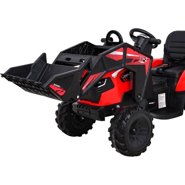 Ramiz Pojazd Traktor Z Przyczepą 720-T Czerwony