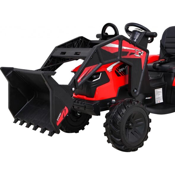 Ramiz Pojazd Traktor Z Przyczepą 720-T Czerwony