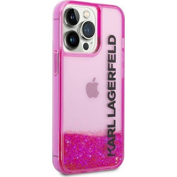 Karl Lagerfeld Karl Lagerfeld KLHCP14LLCKVF iPhone 14 Pro 6,1" różowy/pink hardcase Liquid Glitter Elong