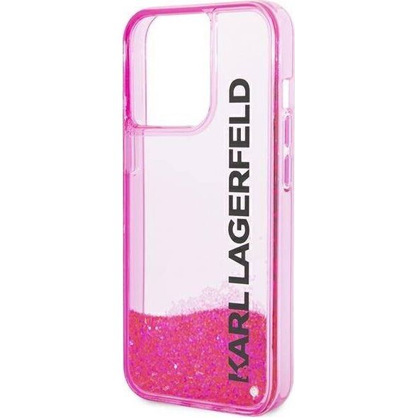 Karl Lagerfeld Karl Lagerfeld KLHCP14LLCKVF iPhone 14 Pro 6,1" różowy/pink hardcase Liquid Glitter Elong