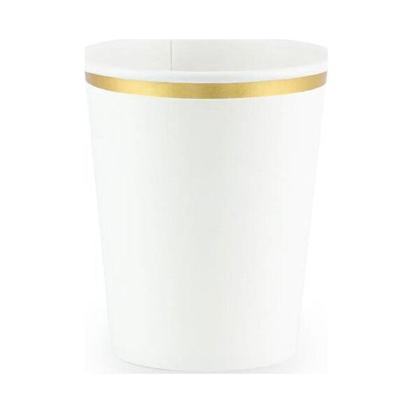 PartyDeco Kubeczki, biały, 260 ml one size