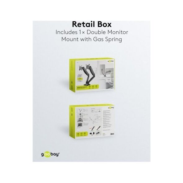 Goobay Uchwyt biurkowy na 2 monitory 17" - 32" (RB58531)