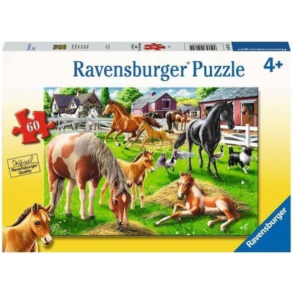 Ravensburger Puzzle 60el Szczęśliwe konie 051755 Ravensburger