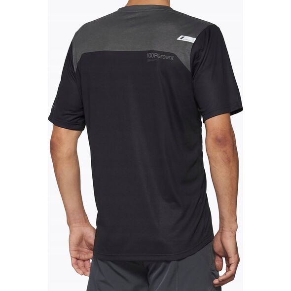100% Koszulka męska 100% AIRMATIC Jersey krótki rękaw black charcoal roz. L (NEW 2022)