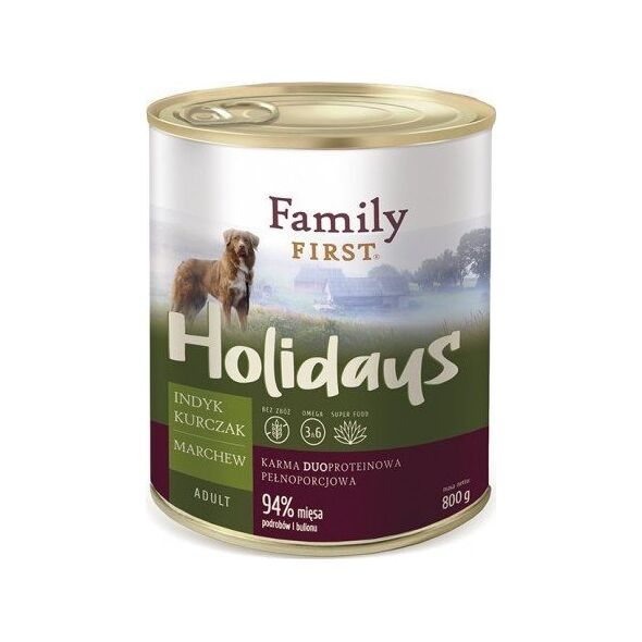Family First FamilyFirst Indyk+kurczak+marchew adult 800g