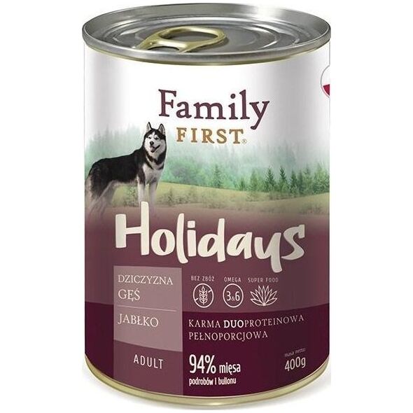 Family First FamilyFirst Dziczyzna+gęś+jabłko adult 400g