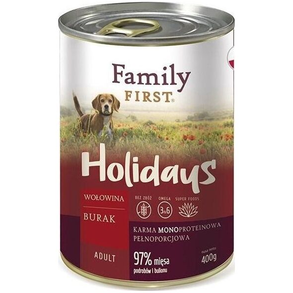 Family First FamilyFirst Wołowina+burak+monoproteina adult 400g
