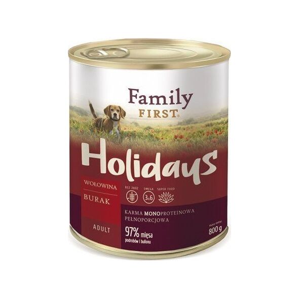 Family First FamilyFirst Wołowina+burak+monoproteina adult 800g