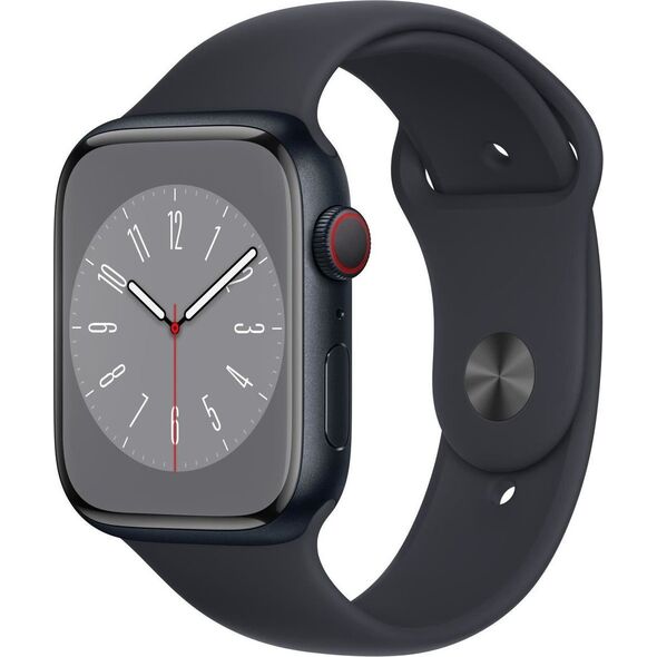 Smartwatch Apple Watch 8 GPS + Cellular 45mm Midnight Alu Sport Czarny  (MNK43FD/A)