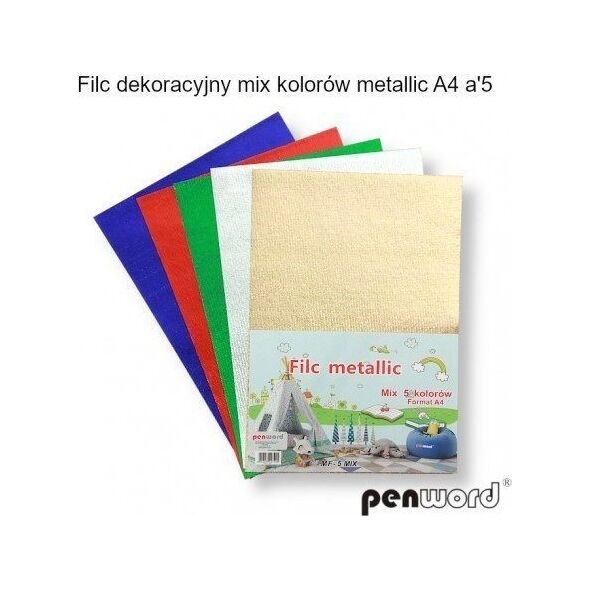 Penword FILC DEKORACYJNY MIX KOLORÓW METALLIC A4 a5