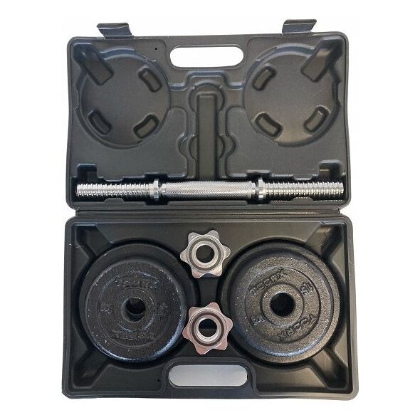 SKO Cast iron weight dumbbells set with case TOORX 0.75-15 kg